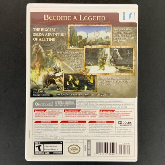 The Legend of Zelda: Twilight Princess Nintendo Wii 2006 Complete in Case - Picture 2 of 3